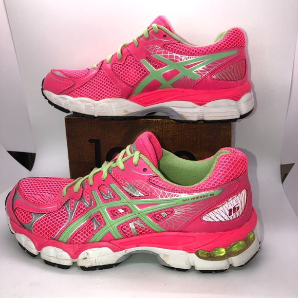 Asics Gel-Nimbus 16 Neon Pink Running Sneakers 6.5 - Picture 5 of 16